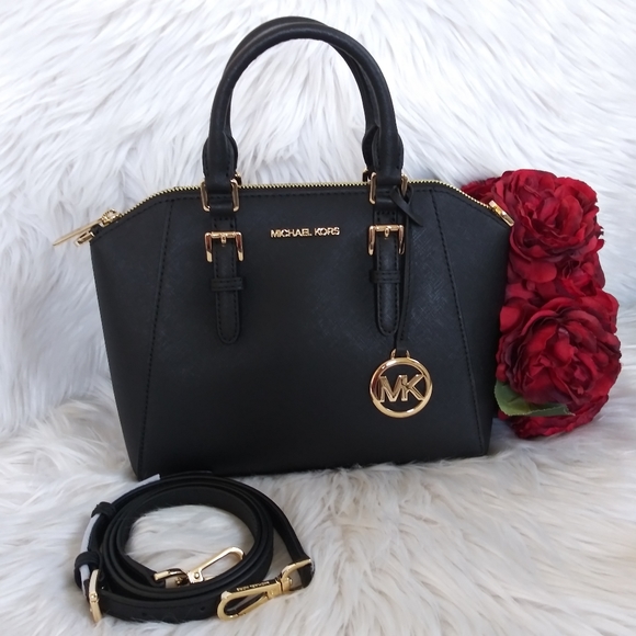 NWT MICHAEL KORS CIARA MEDIUM MESSENGER TOP ZIP SATCEL HANDBAG - Picture 8 of 8